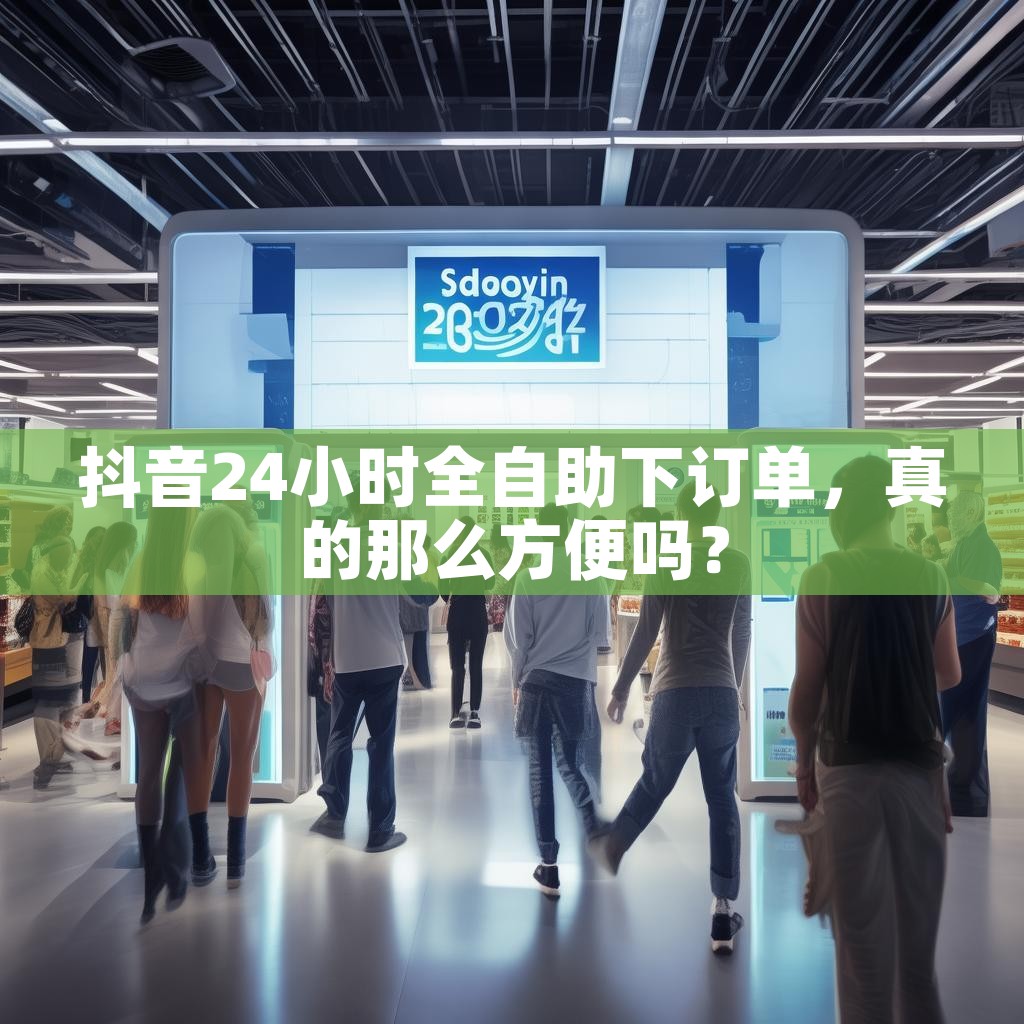 抖音24小时全自助下订单，真的那么方便吗？