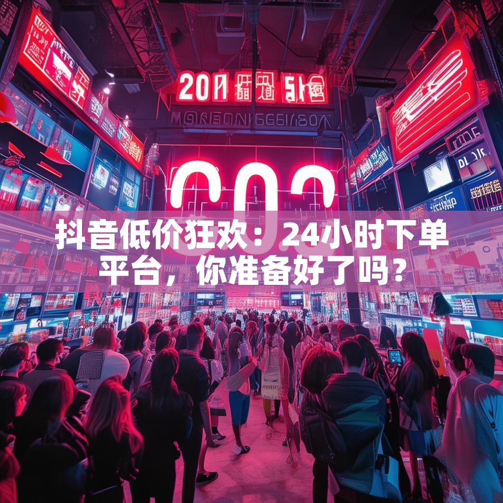 抖音低价狂欢：24小时下单平台，你准备好了吗？