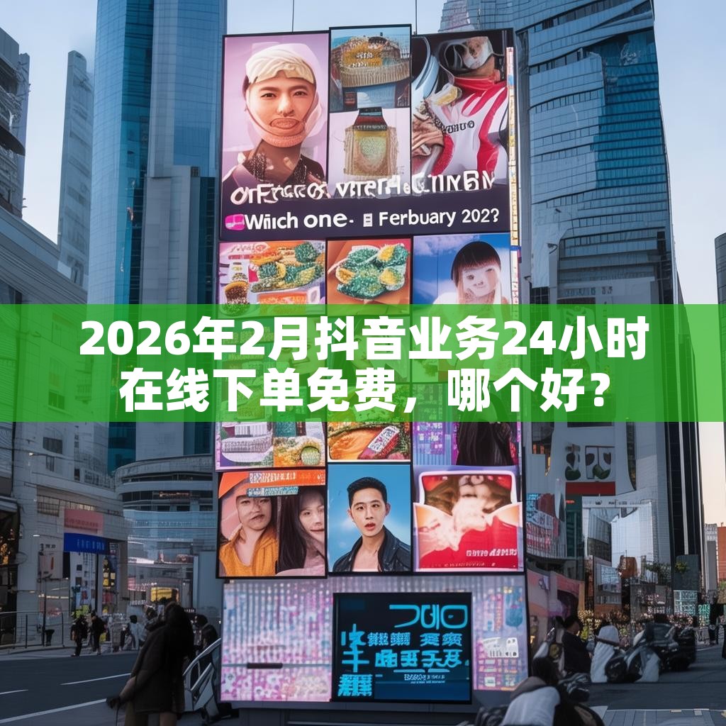 2026年2月抖音业务24小时在线下单免费，哪个好？