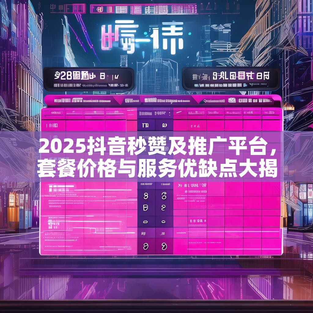 2025抖音秒赞及推广平台，套餐价格与服务优缺点大揭秘