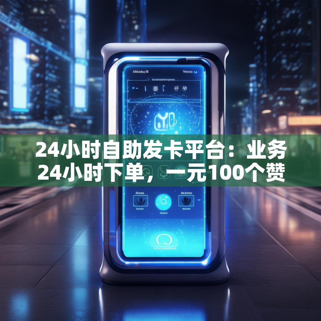 24小时自助发卡平台：业务24小时下单，一元100个赞，真的吗？