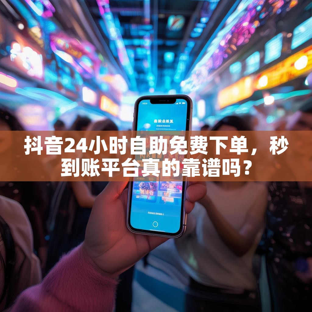 抖音24小时自助免费下单，秒到账平台真的靠谱吗？