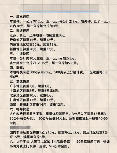 快递成本价格是多少钱一斤_快递的成本价_