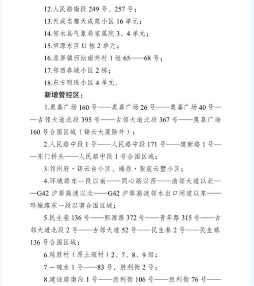 2022广安市广安区疫情防控最新公告及邻水县疫情情况